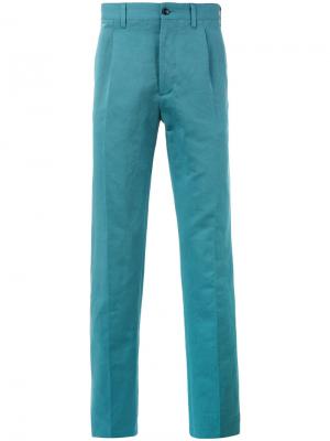 Классические брюки со складками Mp Massimo Piombo. Цвет: зелёный