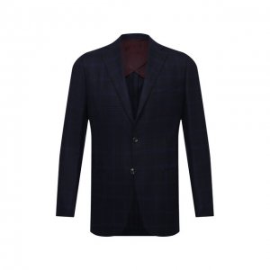 Шерстяной пиджак Luciano Barbera. Цвет: синий