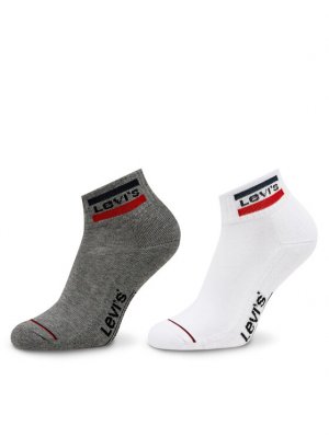 Комплект из 2 высоких мужских носков Levi's, белый Levi's