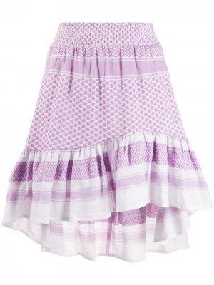 Ярусная юбка Stinne асимметричного кроя Cecilie Copenhagen. Цвет: розовый