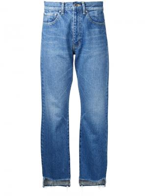 Асимметричные джинсы Astraet. Цвет: синий