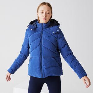 Верхняя одежда Женская куртка Lacoste. Цвет: тёмно-синий
