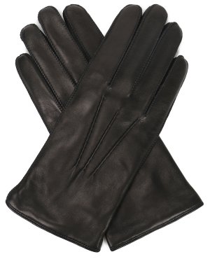 Перчатки кожаные LORO PIANA. Цвет: черный