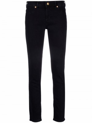 Узкие джинсы с вышитым логотипом Versace Jeans Couture. Цвет: черный