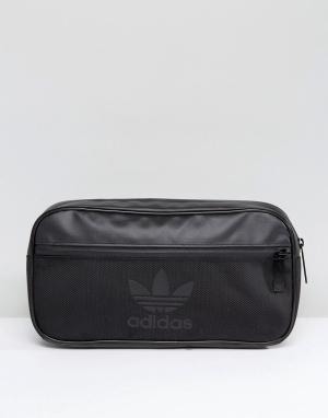 Черная сумка-кошелек на пояс BK6836 adidas Originals. Цвет: черный