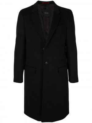 Однобортное пальто Loveless. Цвет: черный