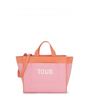Большая сумка-трансформер Maya розового и оранжевого цвета, мультиколор Tous