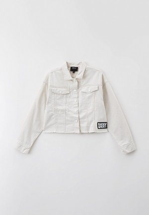 Куртка джинсовая DKNY. Цвет: бежевый