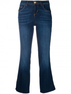 Укороченные расклешенные джинсы LIU JO. Цвет: синий