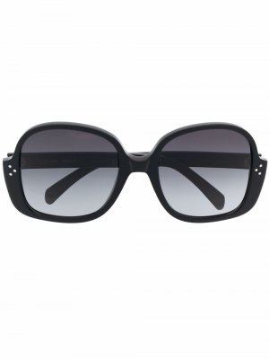 Солнцезащитные очки в овальной оправе с логотипом Celine Eyewear. Цвет: черный