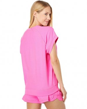 Толстовка Take Me To Tulum Terry Short Sleeve Sweatshirt, цвет Neon Pink P.J. Salvage