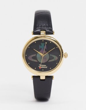 Наручные часы с черным ремешком -Черный Vivienne Westwood