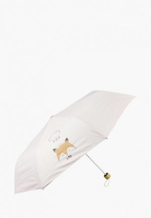 Зонт складной Kawaii Factory. Цвет: бежевый