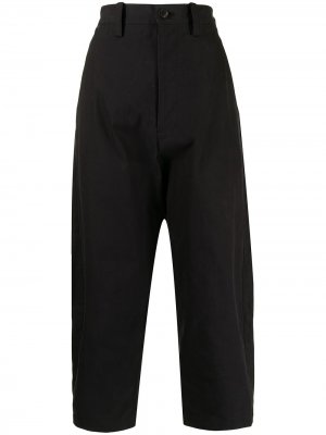 Укороченные зауженные брюки Yohji Yamamoto. Цвет: синий
