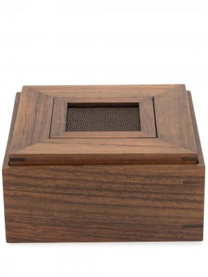 Коробка для хранения pre-owned с гравировкой Hermès. Цвет: коричневый