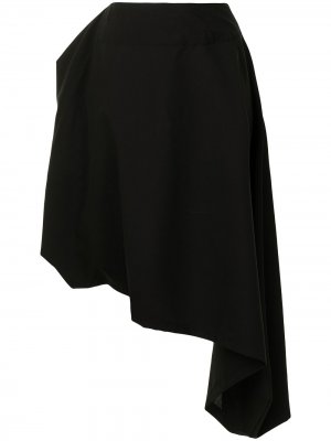 Юбка асимметричного кроя Yohji Yamamoto. Цвет: черный