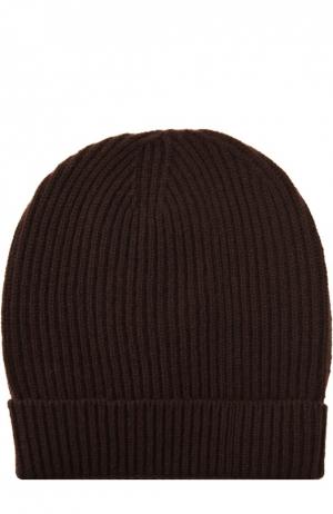 Кашемировая шапка с отворотом malo. Цвет: темно-коричневый