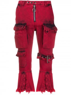 MarquesAlmeida укороченные джинсы в стиле милитари Marques'Almeida. Цвет: красный