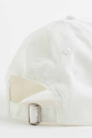 Габардиновая шапка с козырьком , белый H&M
