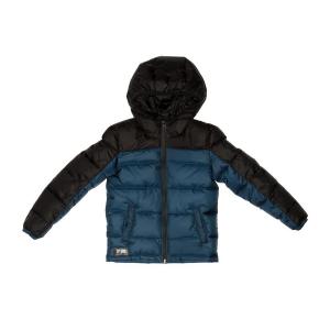 Куртка стеганая с капюшоном 10 - 16 лет REDSKINS. Цвет: черный/ синий,черный/серый