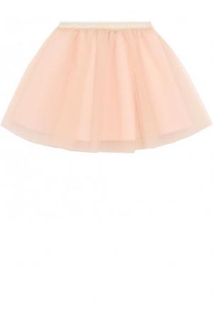 Многослойная юбка-миди с эластичным поясом I Pinco Pallino. Цвет: розовый
