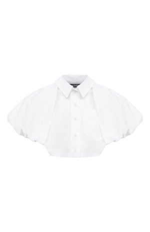 Хлопковая блузка Jacquemus. Цвет: белый