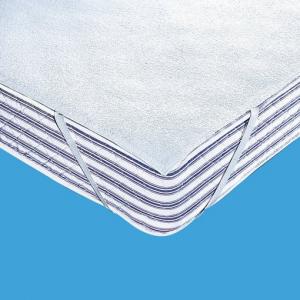 Чехол защитный для матраса 400г/м² из махровой ткани с непромокаемым покрытием ПВХ REVERIE. Цвет: белый