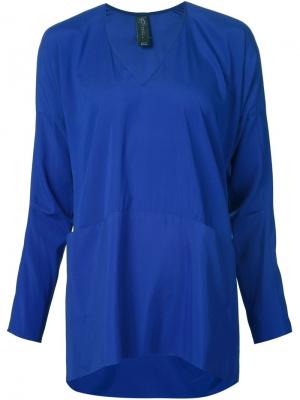 Шелковая блузка Zero + Maria Cornejo. Цвет: синий