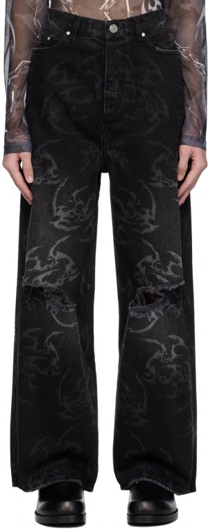 Черные рваные джинсы Han Kjobenhavn