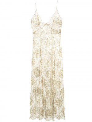 Длинное платье-комбинация Reverie Gilda & Pearl. Цвет: белый