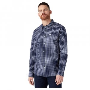 Рубашка с длинным рукавом 1 Pocket Regular Fit, синий Wrangler