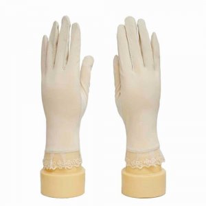 Перчатки, размер 7/S (16-18 см), белый Kamukamu. Цвет: белый