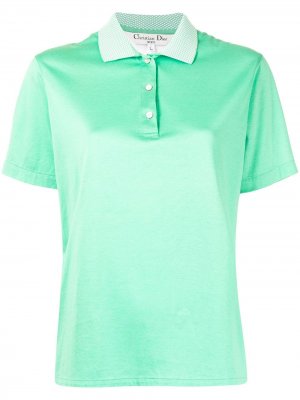 Рубашка поло pre-owned с вышитым логотипом Christian Dior. Цвет: зеленый