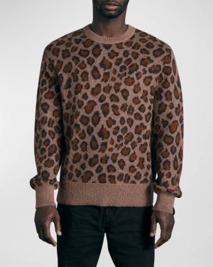 Мужской свитер Damon с леопардовым принтом из мохера Rag & Bone