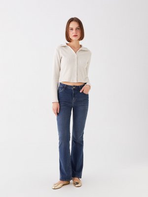 Расклешенные женские джинсовые брюки , среднее индиго родео LCW Jeans