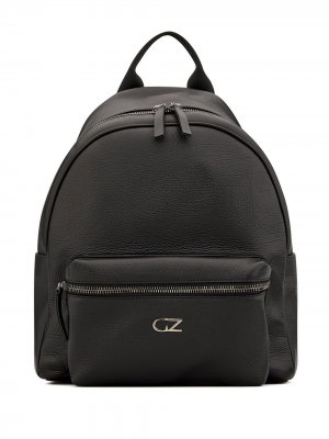Рюкзак на молнии с логотипом Giuseppe Zanotti. Цвет: черный