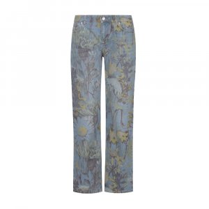 Широкие джинсы Stella Mccartney Floral Print, мультиколор