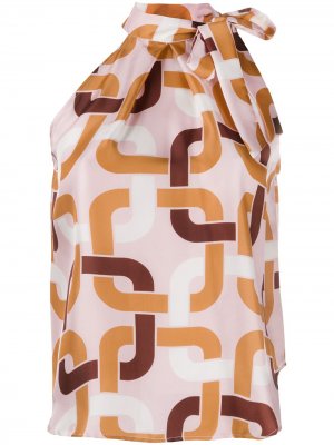 Блузка с геометричным принтом Altea. Цвет: розовый