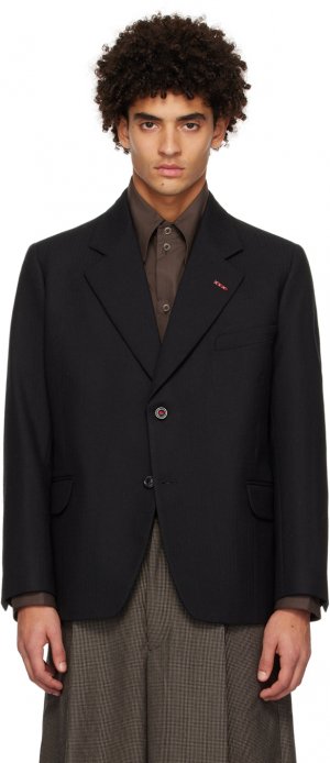 Черный однобортный пиджак Maison Margiela