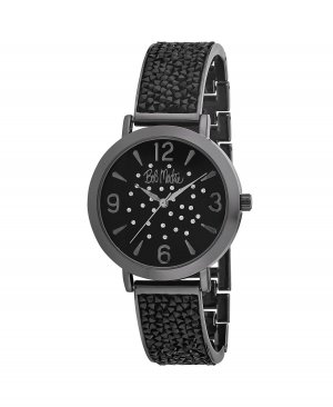 Женские часы из черного сплава с блестящим браслетом, 36 мм , черный Bob Mackie