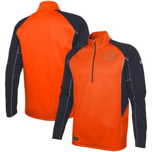 Мужская оранжевая куртка Chicago Bears с застежкой-молнией на половину длины для двух дней New Era