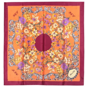 Платок женский Marina DEste 63019 разноцветный, 90х90 см D'Este. Цвет: оранжевый