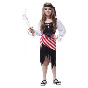Карнавальный костюм пиратский для девочки Пиратка (10-12 лет), XL (36 размер), рост 130-140 см 36 Happy Pirate. Цвет: коричневый