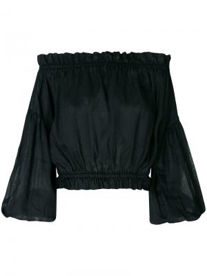 Блузка с открытыми плечами Vivienne Westwood Anglomania. Цвет: черный