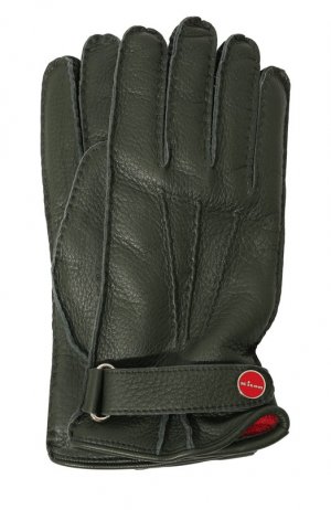 Кожаные перчатки Kiton. Цвет: зелёный