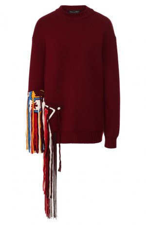 Шерстяной свитер Oscar de la Renta. Цвет: красный