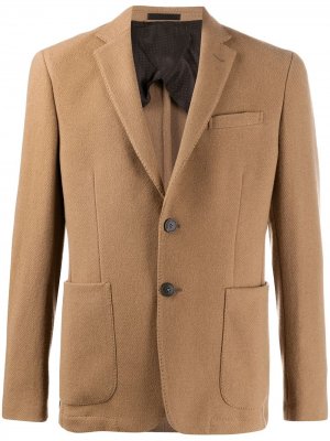 Однобортный пиджак узкого кроя Pal Zileri. Цвет: коричневый