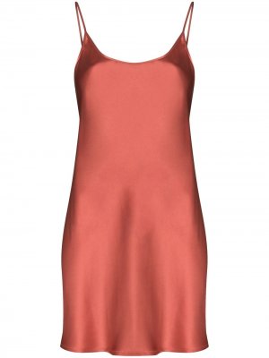 Шелковое платье-комбинация La Perla. Цвет: оранжевый