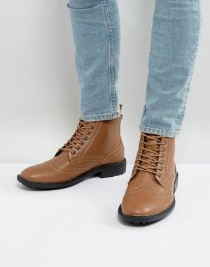 Светло-коричневые ботинки-броги -Светло-коричневый Brave Soul
