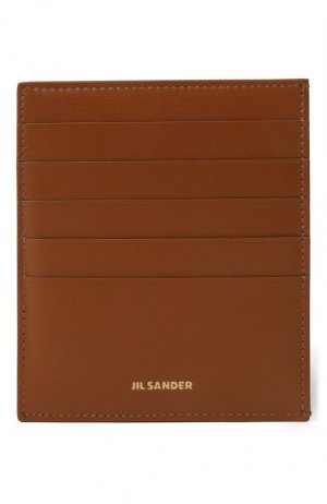 Кожаный футляр для кредитных карт Jil Sander. Цвет: коричневый